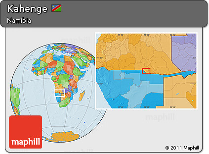Political Location Map of Kahenge