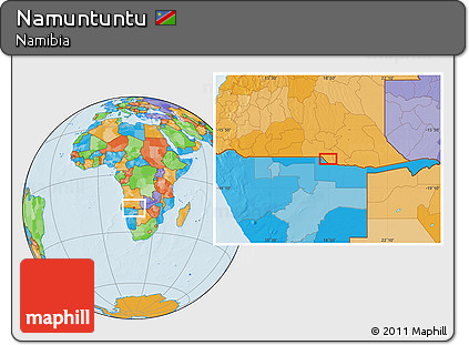 Political Location Map of Namuntuntu