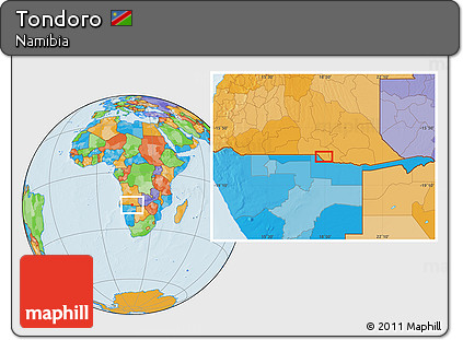 Political Location Map of Tondoro