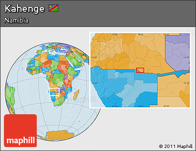 Political Location Map of Kahenge