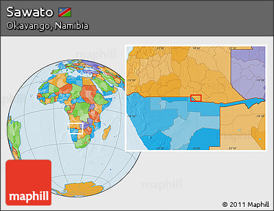 Political Location Map of Sawato