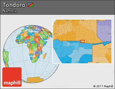 Political Location Map of Tondoro
