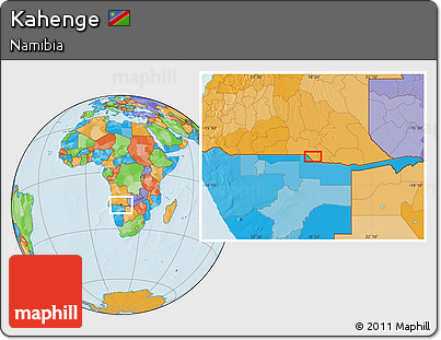 Political Location Map of Kahenge