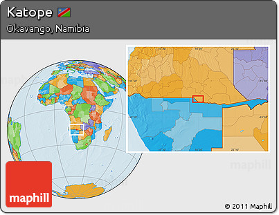 Political Location Map of Katope
