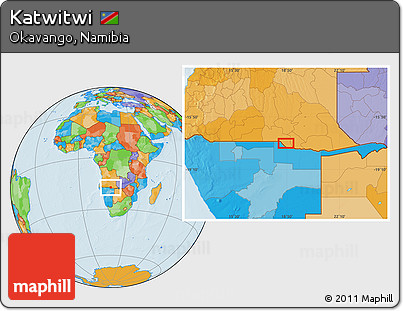 Political Location Map of Katwitwi