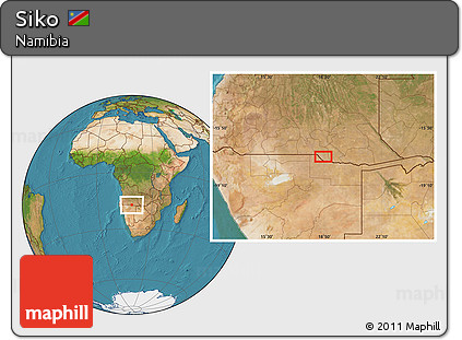 Satellite Location Map of Siko