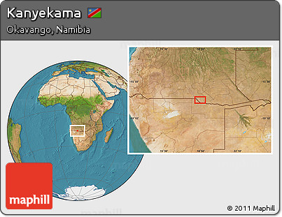 Satellite Location Map of Kanyekama