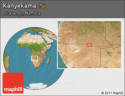 Satellite Location Map of Kanyekama