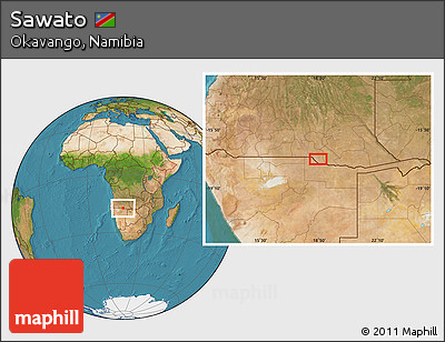 Satellite Location Map of Sawato