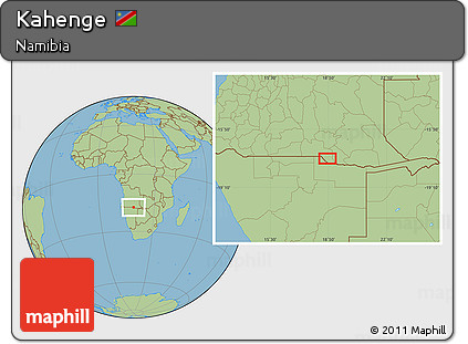 Savanna Style Location Map of Kahenge