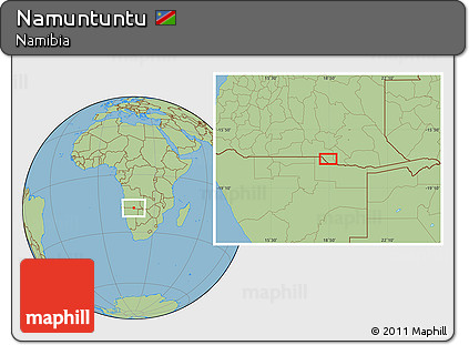 Savanna Style Location Map of Namuntuntu