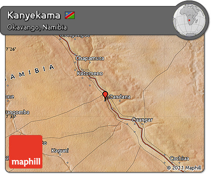 Satellite Map of Kanyekama