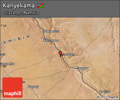 Satellite Map of Kanyekama