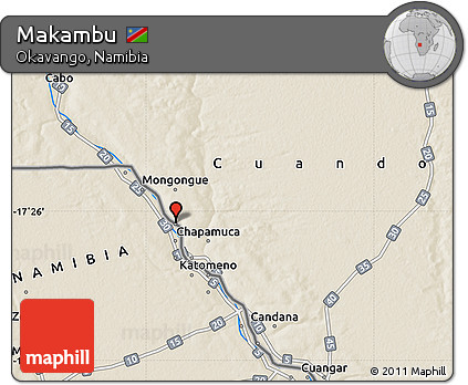 Shaded Relief Map of Makambu