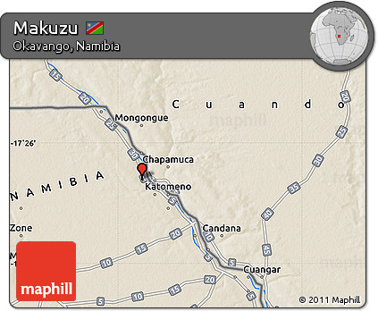 Shaded Relief Map of Makuzu