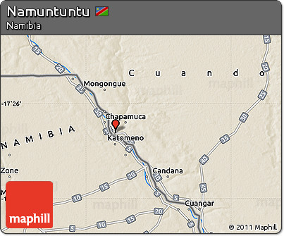 Shaded Relief Map of Namuntuntu