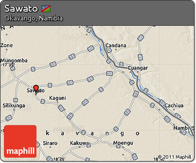 Shaded Relief Map of Sawato
