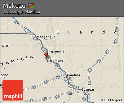 Shaded Relief Map of Makuzu