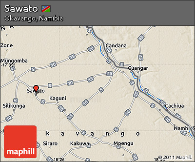 Shaded Relief Map of Sawato