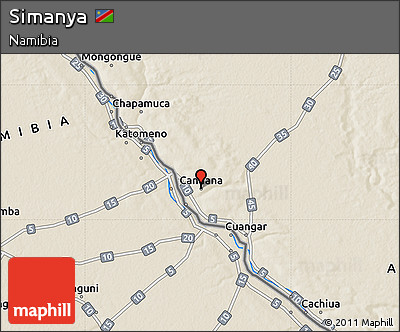 Shaded Relief Map of Simanya