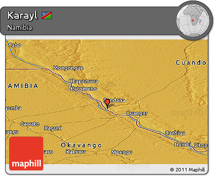 Physical Panoramic Map of Karayl