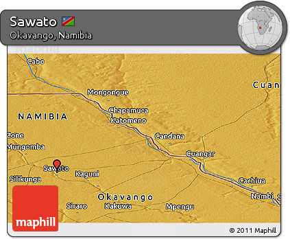 Physical Panoramic Map of Sawato