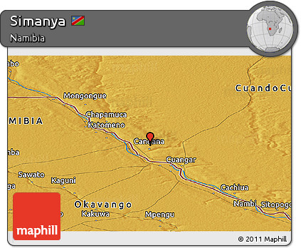 Physical Panoramic Map of Simanya