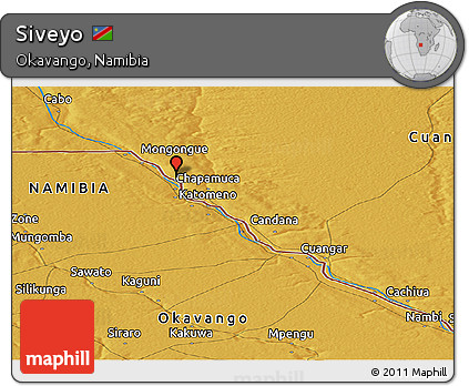 Physical Panoramic Map of Siveyo