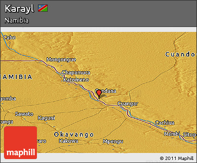 Physical Panoramic Map of Karayl