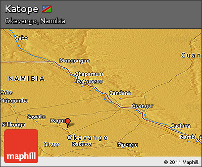 Physical Panoramic Map of Katope