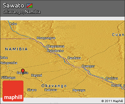 Physical Panoramic Map of Sawato
