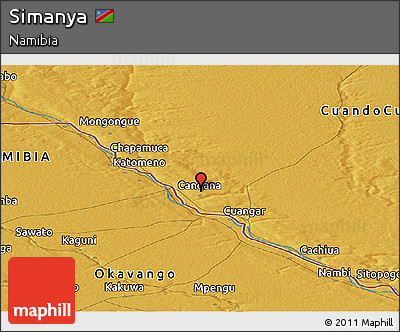 Physical Panoramic Map of Simanya