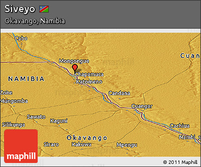 Physical Panoramic Map of Siveyo