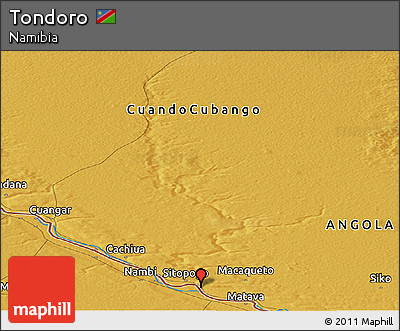 Physical Panoramic Map of Tondoro
