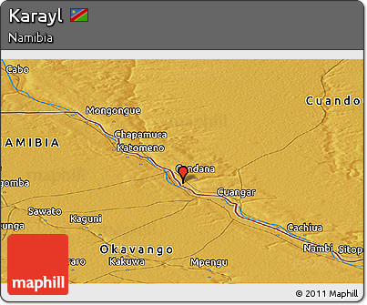 Physical Panoramic Map of Karayl