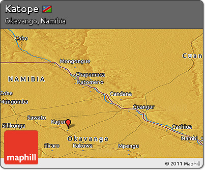 Physical Panoramic Map of Katope