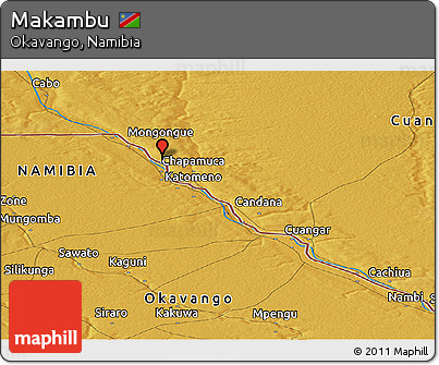 Physical Panoramic Map of Makambu