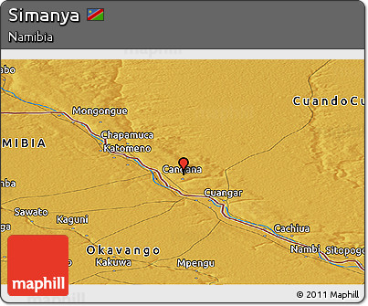Physical Panoramic Map of Simanya