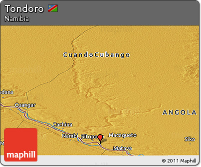 Physical Panoramic Map of Tondoro