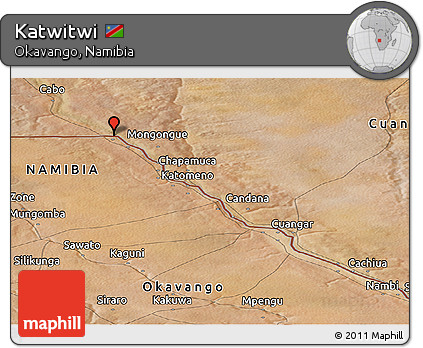 Satellite Panoramic Map of Katwitwi