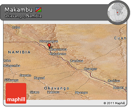 Satellite Panoramic Map of Makambu