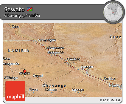 Satellite Panoramic Map of Sawato