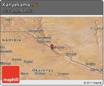 Satellite Panoramic Map of Kanyekama