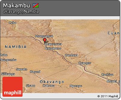 Satellite Panoramic Map of Makambu