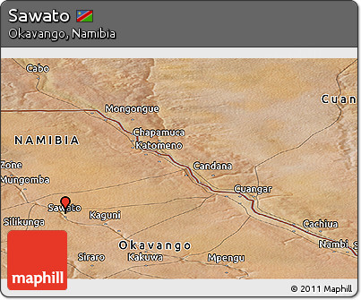 Satellite Panoramic Map of Sawato