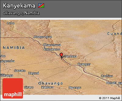Satellite Panoramic Map of Kanyekama