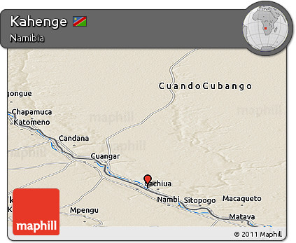 Shaded Relief Panoramic Map of Kahenge