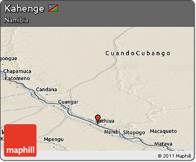 Shaded Relief Panoramic Map of Kahenge