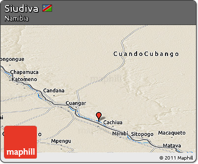 Shaded Relief Panoramic Map of Siudiva