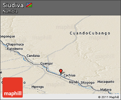 Shaded Relief Panoramic Map of Siudiva